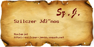 Szilczer János névjegykártya