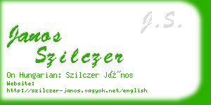 janos szilczer business card